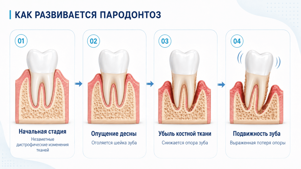 пародонтоз стадии